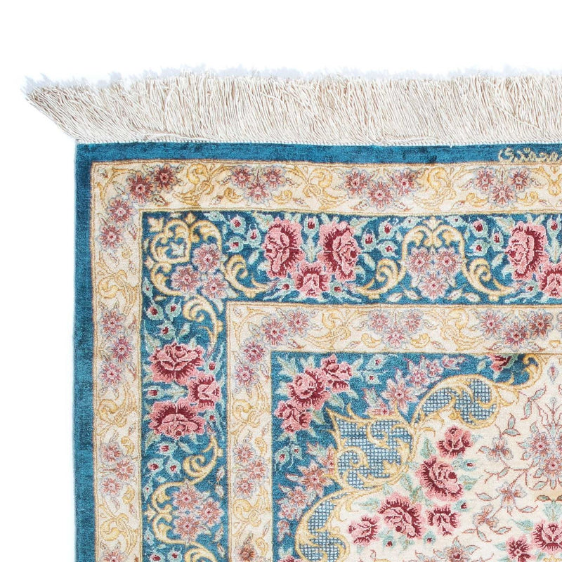 Ghom Teppich 77x123cm - Perserteppich - beige