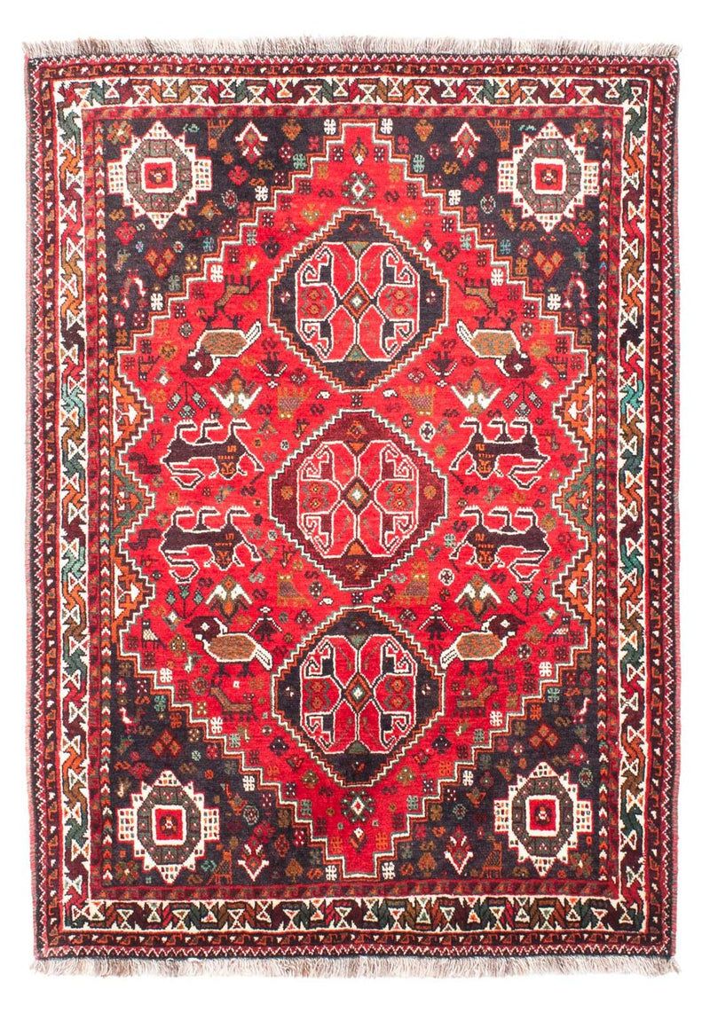 Ghashghai Teppich 104x154cm - Perserteppich - dunkelrot