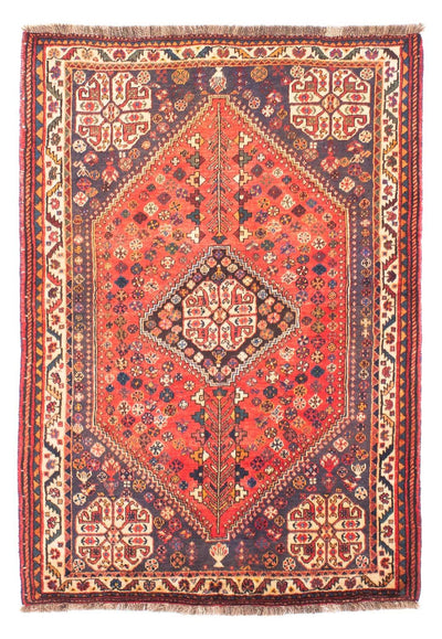 Ghashghai Teppich 128x167cm - Perserteppich - dunkelrot