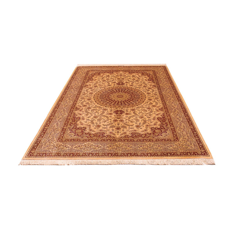 Seidenteppich - Ghom Seide - Premium 154 x 237 cm Teppich Wohnzimmer - braun