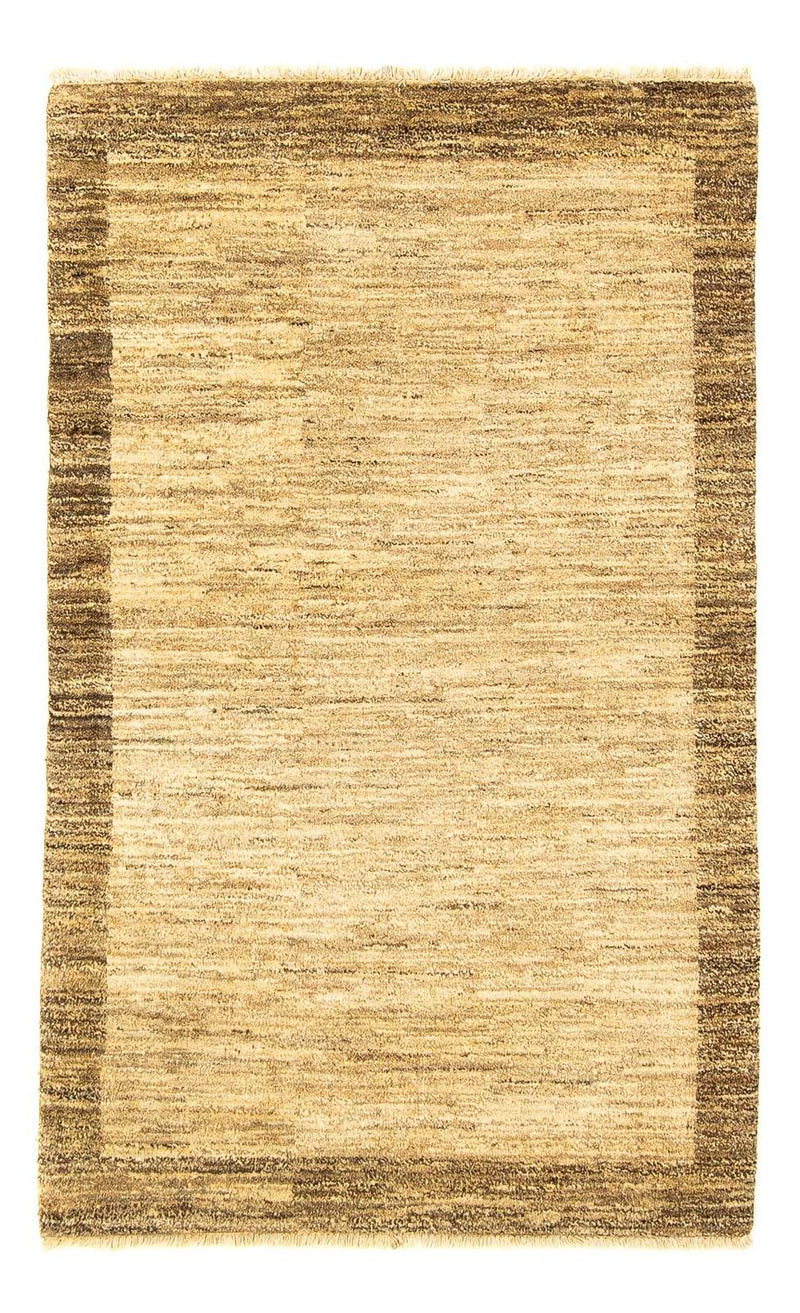 Gabbeh Teppich Indus 96x156cm - Wollteppich - hellbraun
