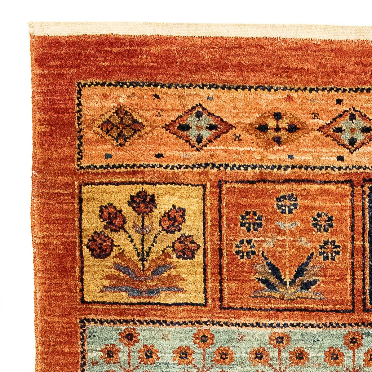 Pakistan Teppich 85x93cm - Orientteppich - rost
