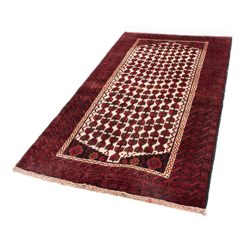 Belutsch Teppich 102 x 185 cm - dunkelrot