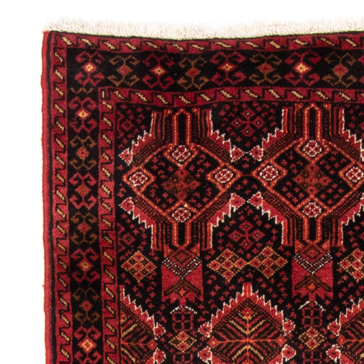 Belutsch Teppich 96 x 184 cm - dunkelrot