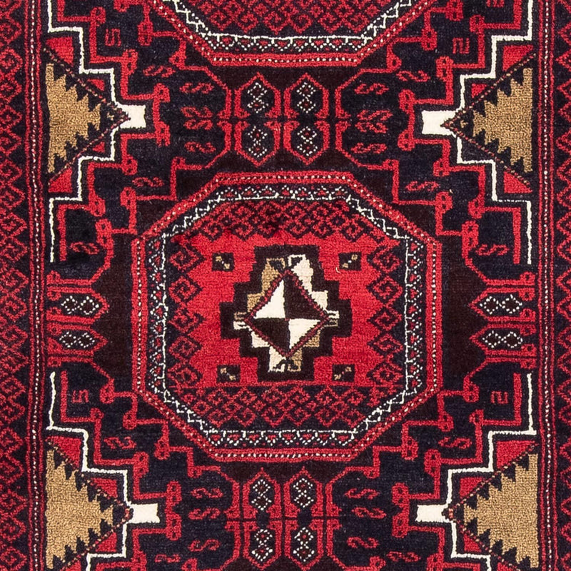 Belutsch Teppich 95 x 175 cm - dunkelrot