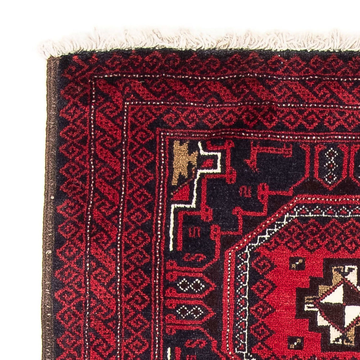 Belutsch Teppich 95 x 175 cm - dunkelrot