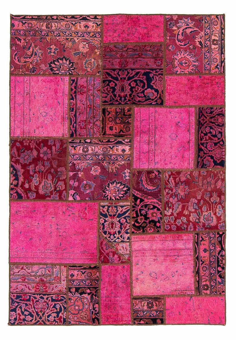 Patchwork Teppich 138 x 197 cm - mehrfarbig