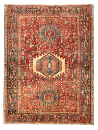 Qaraja Teppich 140x190cm - Perserteppich - dunkelrot – product image