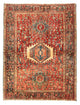 Qaraja Teppich 140x190cm - Perserteppich - dunkelrot