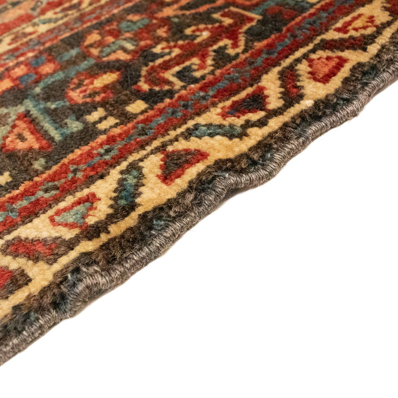 Qaraja Teppich 140x190cm - Perserteppich - dunkelrot
