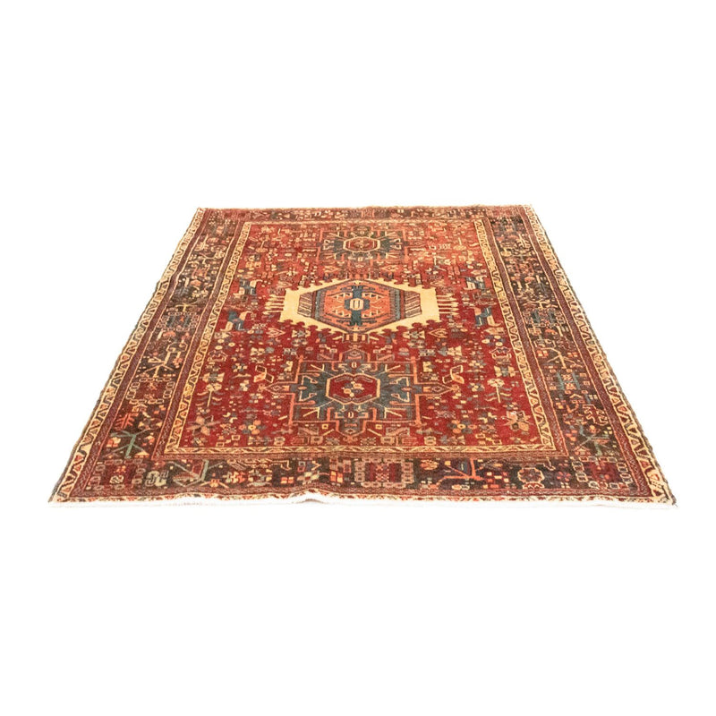 Qaraja Teppich 140x190cm - Perserteppich - dunkelrot