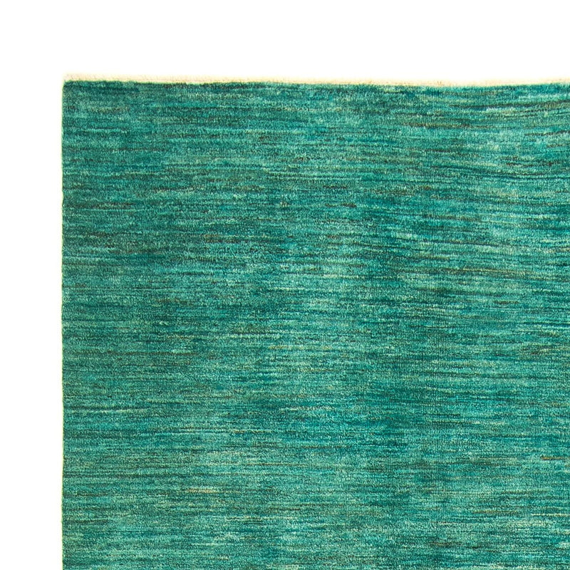 Gabbeh Teppich Indus 237x303cm - Wollteppich - türkis