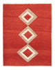 Gabbeh Persisch Teppich 150x190cm - Perserteppich Wollteppich - rot