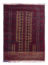 Belutsch Teppich 92x125cm - Orientteppich - dunkelrot – product image