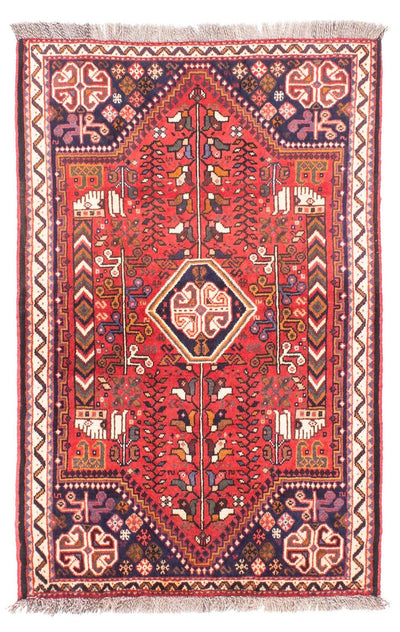 Shiraz Teppich 106x153cm - Perserteppich - dunkelrot