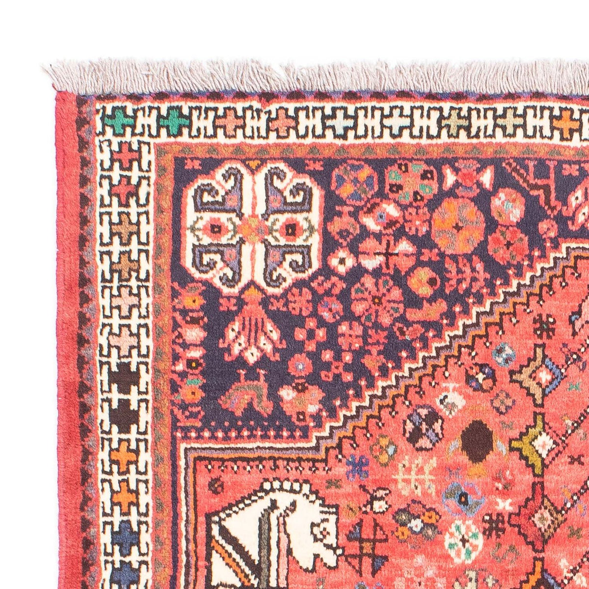 Shiraz Teppich 108x143cm - Perserteppich - hellrot