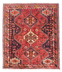 Shiraz Teppich 120x145cm - Perserteppich - dunkelrot – product image
