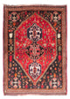 Shiraz Teppich 124x174cm - Perserteppich - dunkelrot