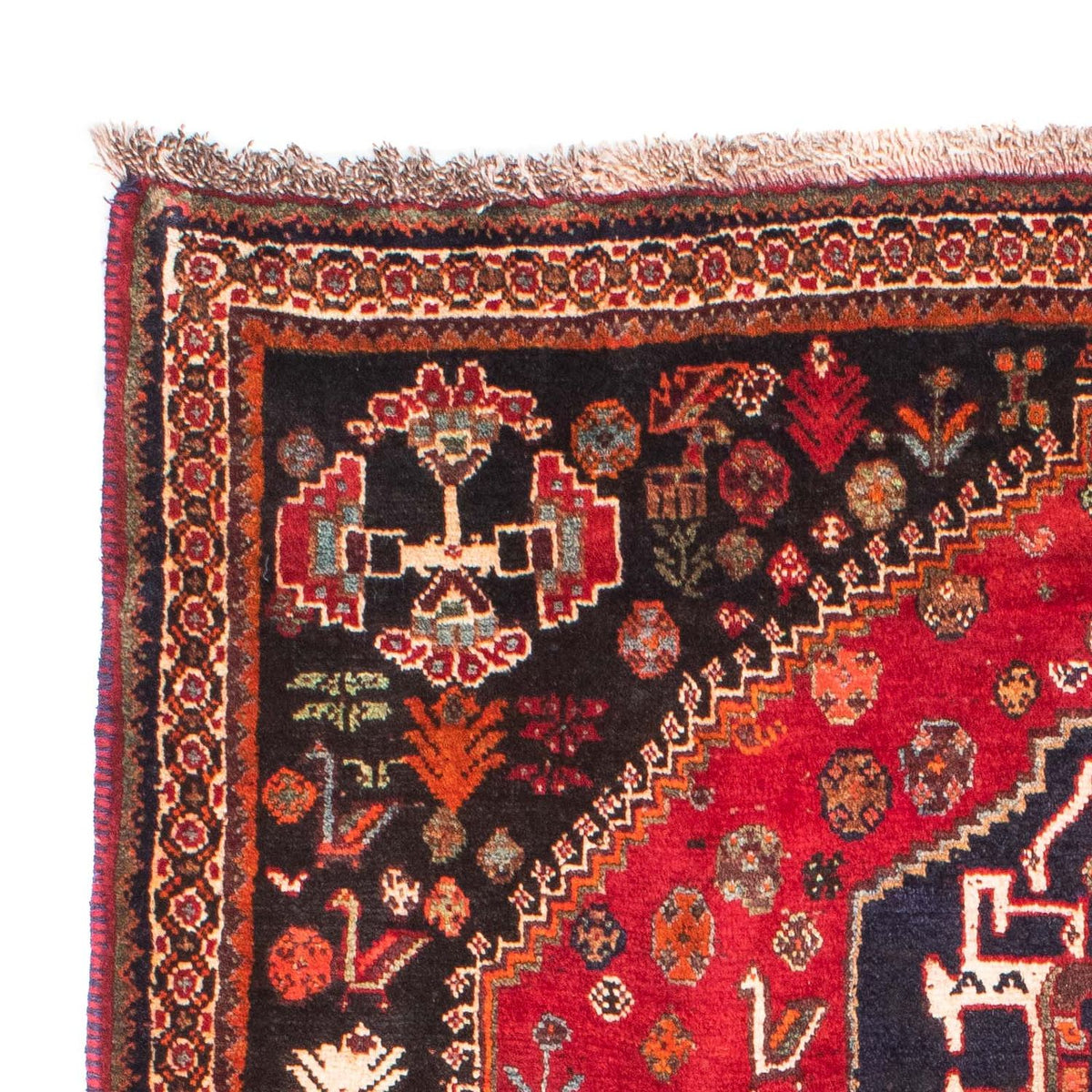 Shiraz Teppich 124x174cm - Perserteppich - dunkelrot