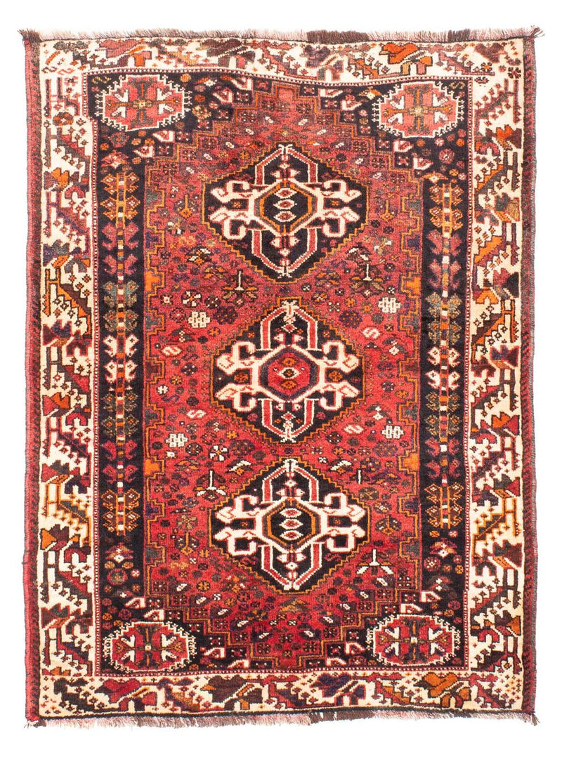 Shiraz Teppich 114x152cm - Perserteppich - dunkelrot