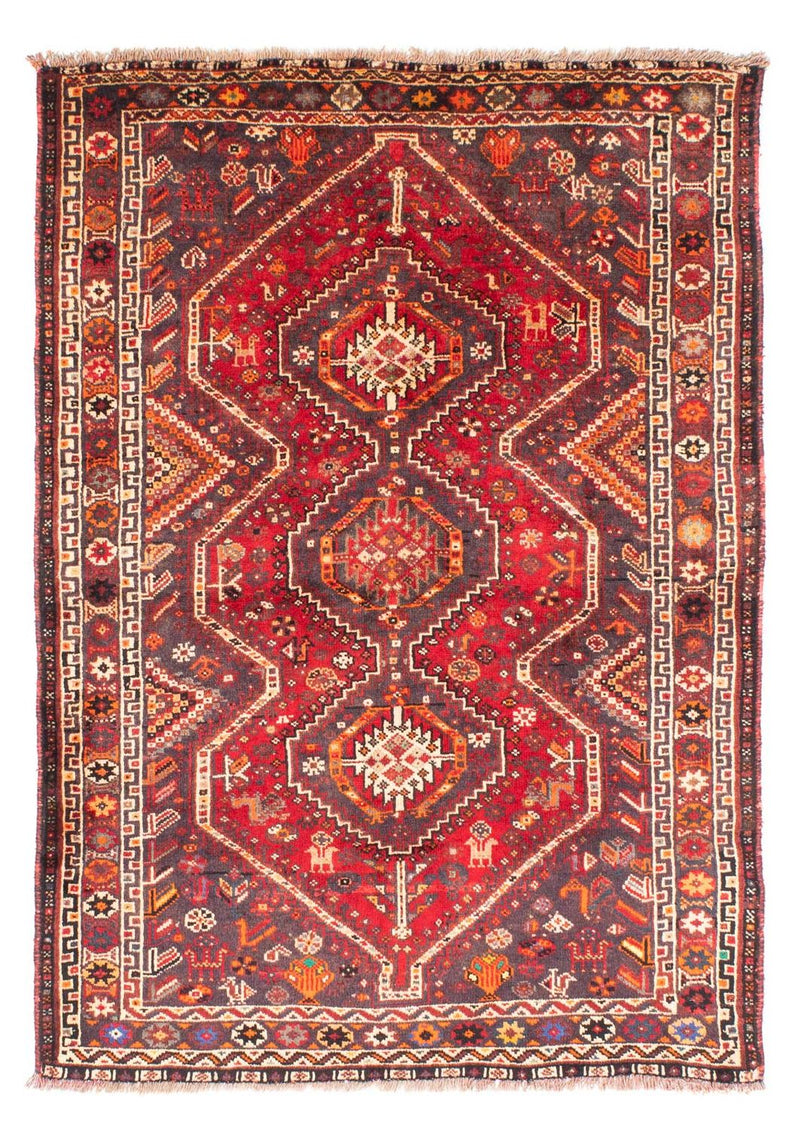 Shiraz Teppich 116x170cm - Perserteppich - dunkelrot