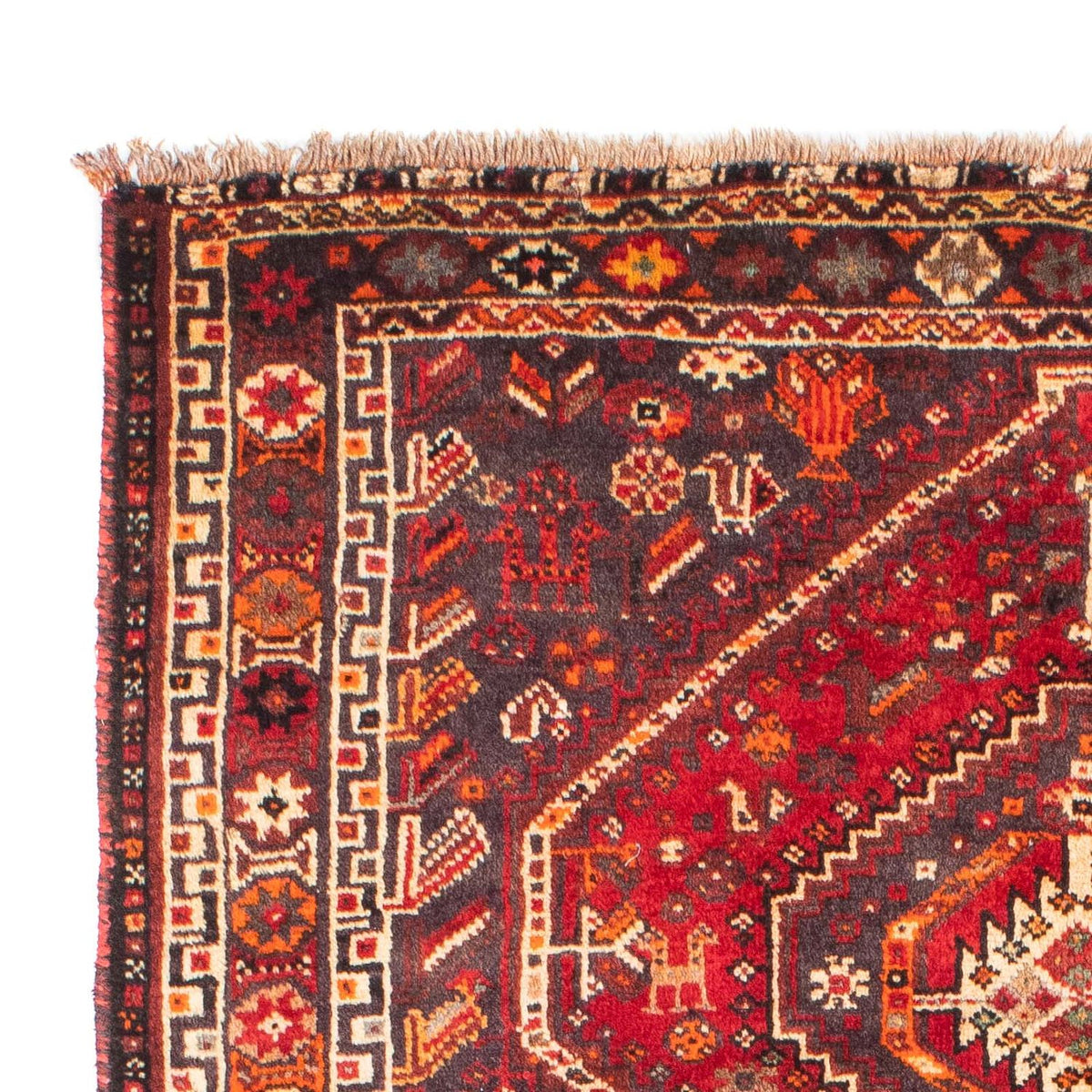 Shiraz Teppich 116x170cm - Perserteppich - dunkelrot