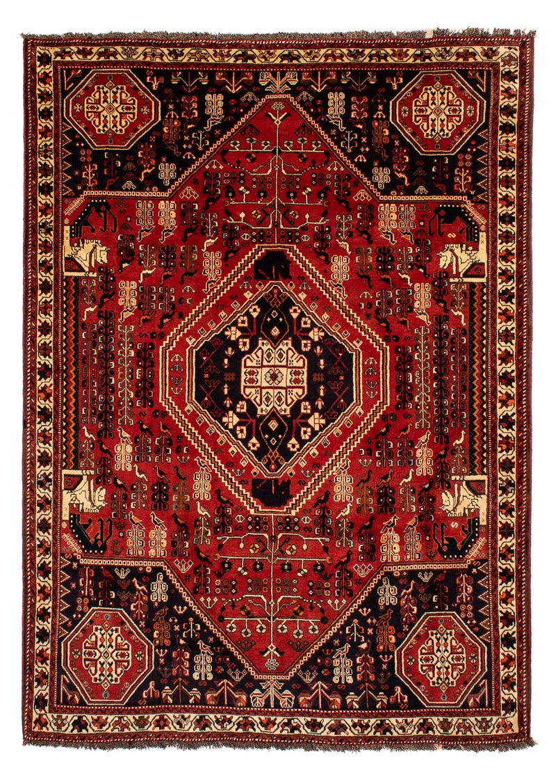 Shiraz Teppich 208x290cm - Perserteppich - dunkelrot
