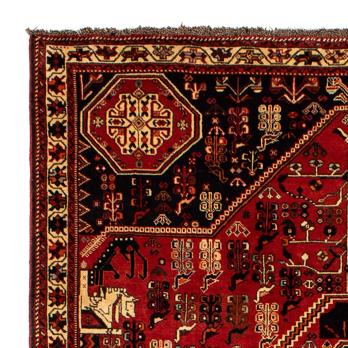 Shiraz Teppich 208x290cm - Perserteppich - dunkelrot
