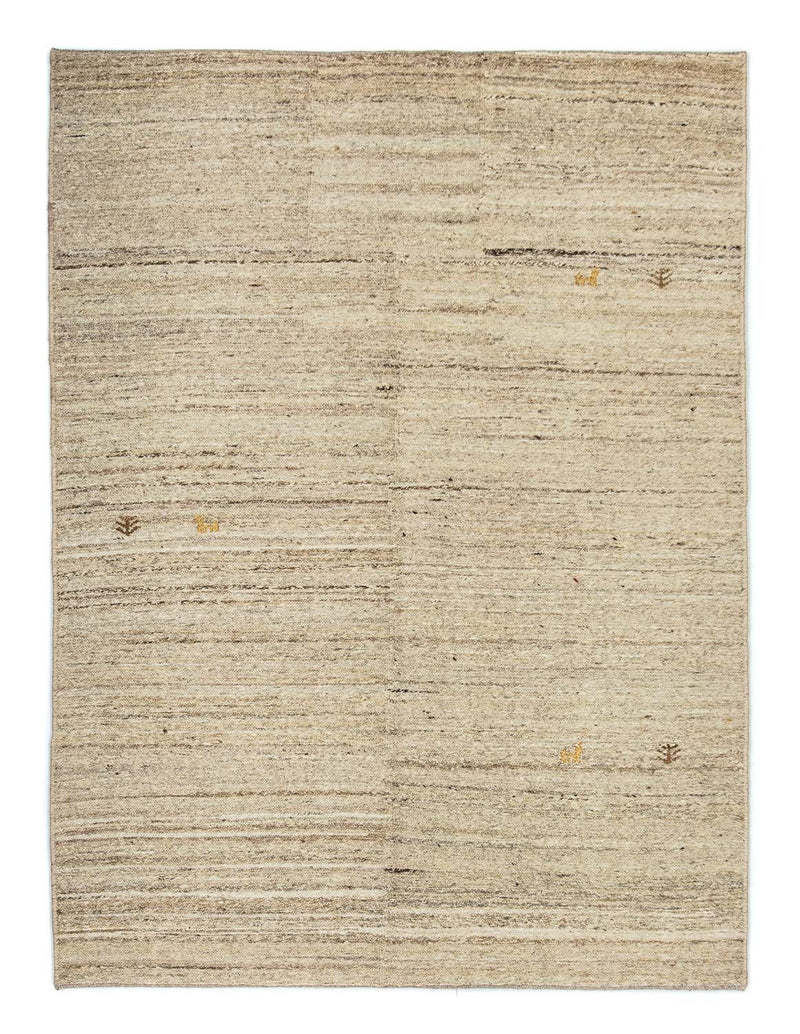 Gabbeh Persisch Teppich 138x198cm - Perserteppich Wollteppich - beige