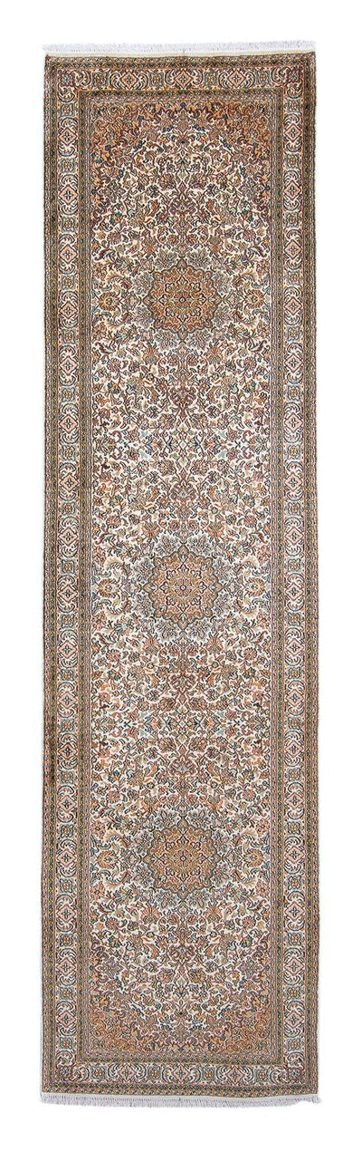 Kaschmir Seide Teppich 81x316cm - Orientteppich - beige