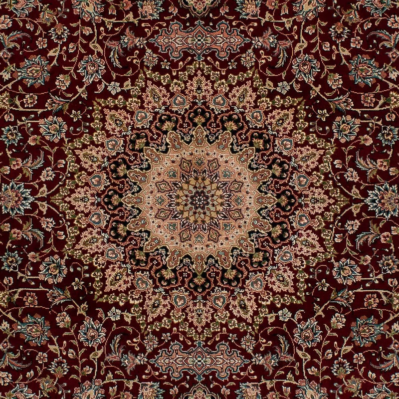 China Seide Teppich 122x183cm - Orientteppich - dunkelrot