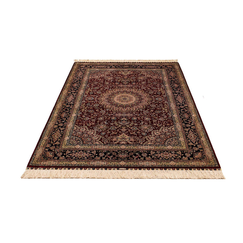 China Seide Teppich 122x183cm - Orientteppich - dunkelrot
