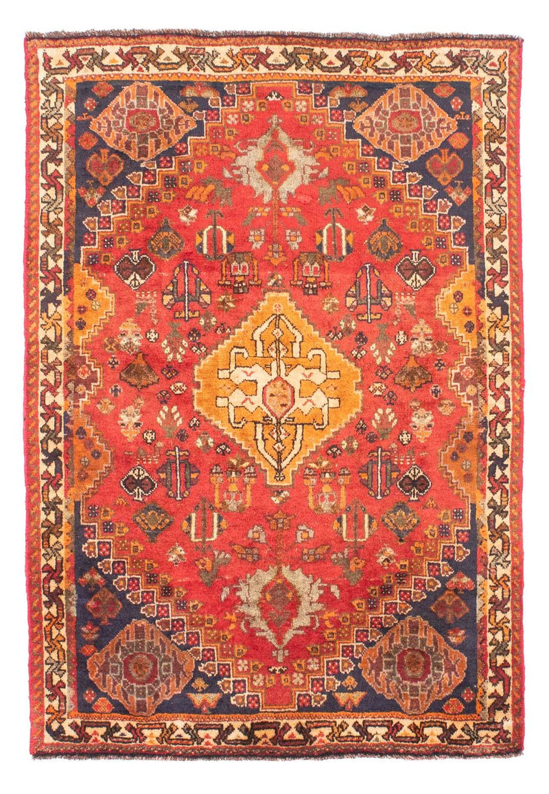 Shiraz Teppich 106x159cm - Perserteppich - dunkelrot