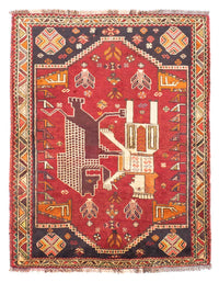 Shiraz Teppich 120x167cm - Perserteppich - dunkelrot – product image