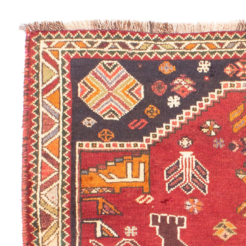 Shiraz Teppich 120x167cm - Perserteppich - dunkelrot