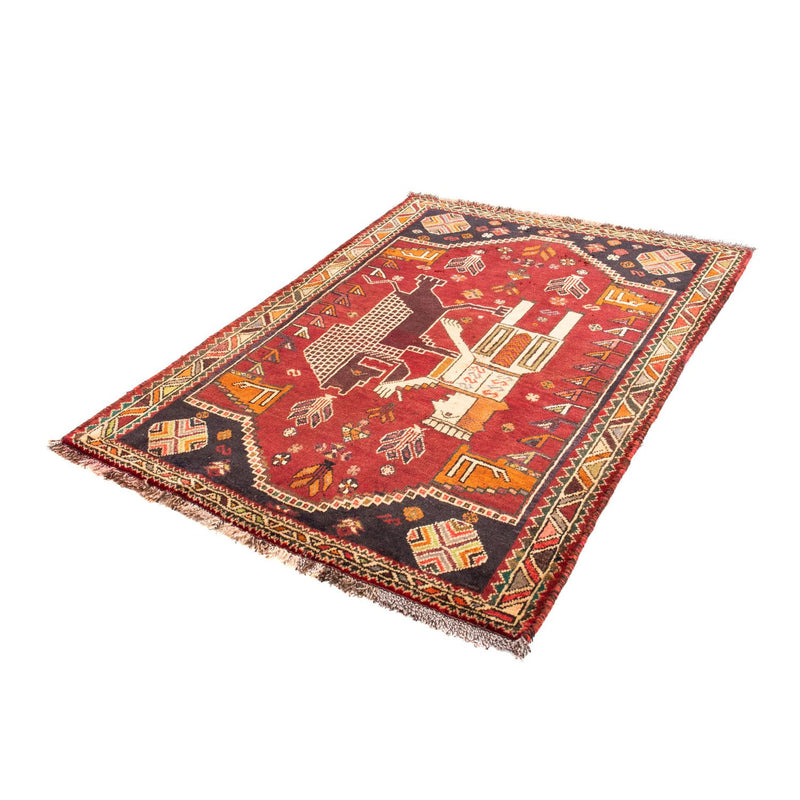 Shiraz Teppich 120x167cm - Perserteppich - dunkelrot