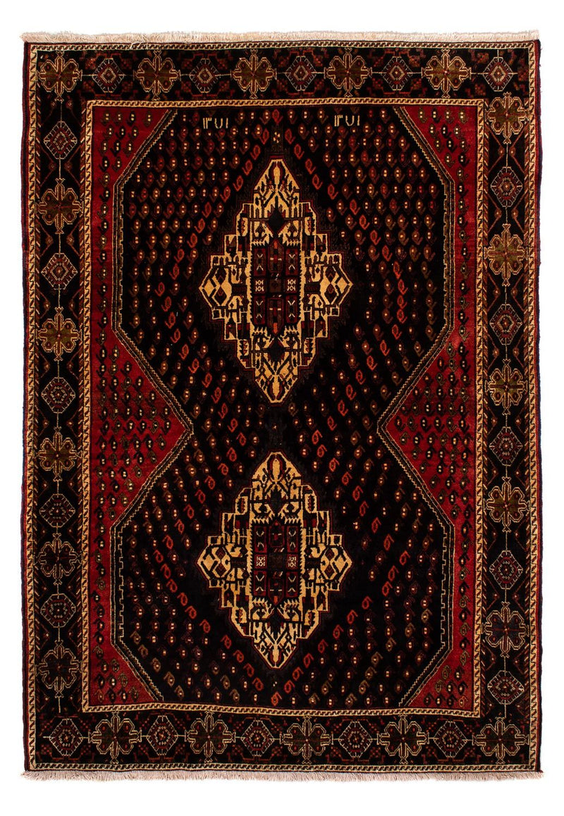 Shiraz Teppich 210x307cm - Perserteppich - dunkelblau
