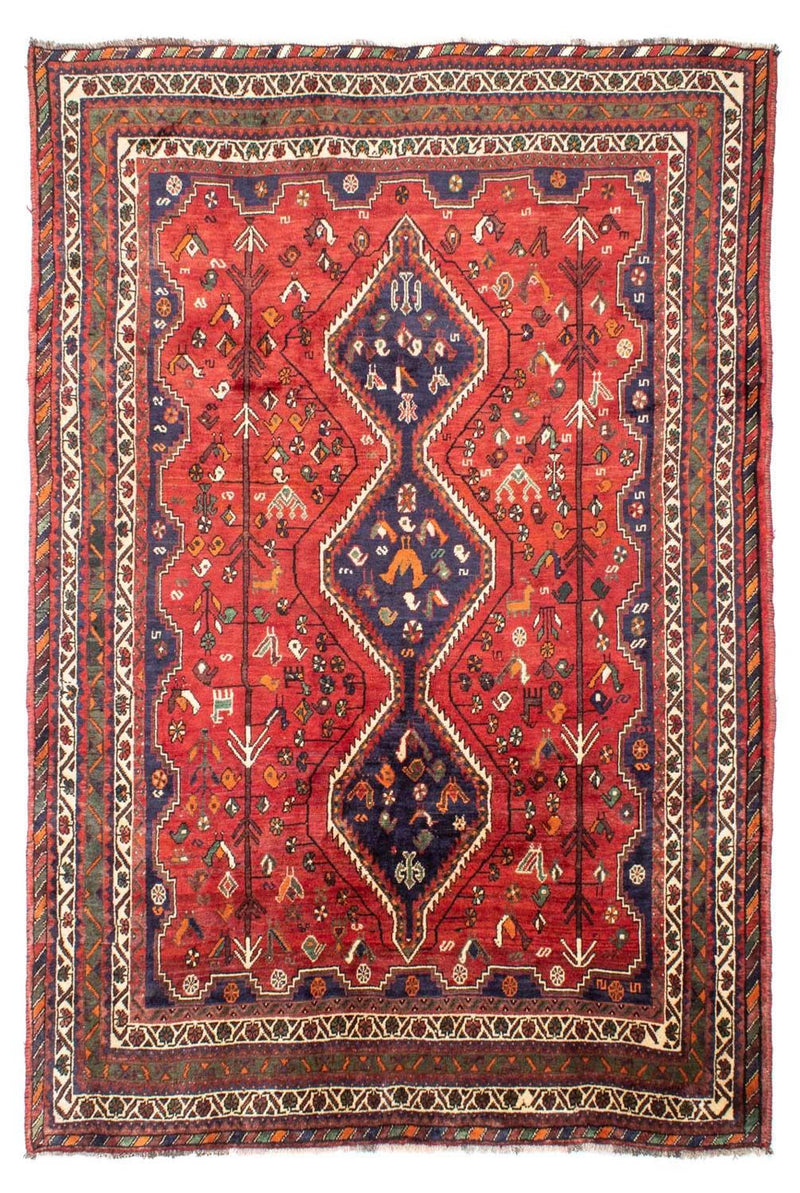 Shiraz Teppich 208x290cm - Perserteppich - rot