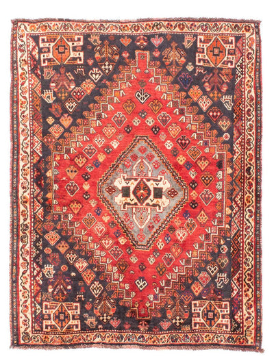Shiraz Teppich 120x150cm - Perserteppich - dunkelrot