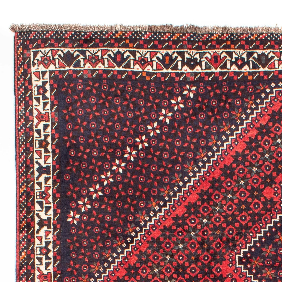 Shiraz Teppich 200x295cm - Perserteppich - dunkelrot