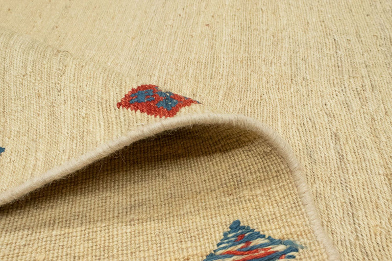 Gabbeh Persisch Teppich 146x218cm - Perserteppich Wollteppich - beige