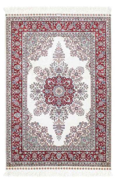 Hereke Teppich 91x137cm - Orientteppich - dunkelrot