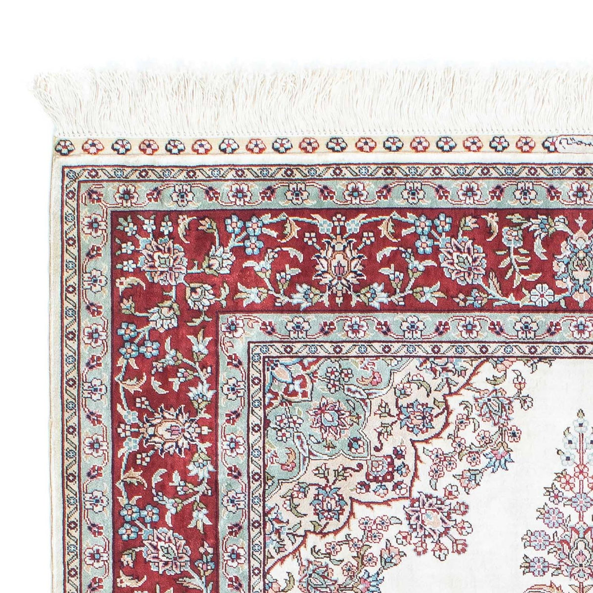 Hereke Teppich 91x137cm - Orientteppich - dunkelrot