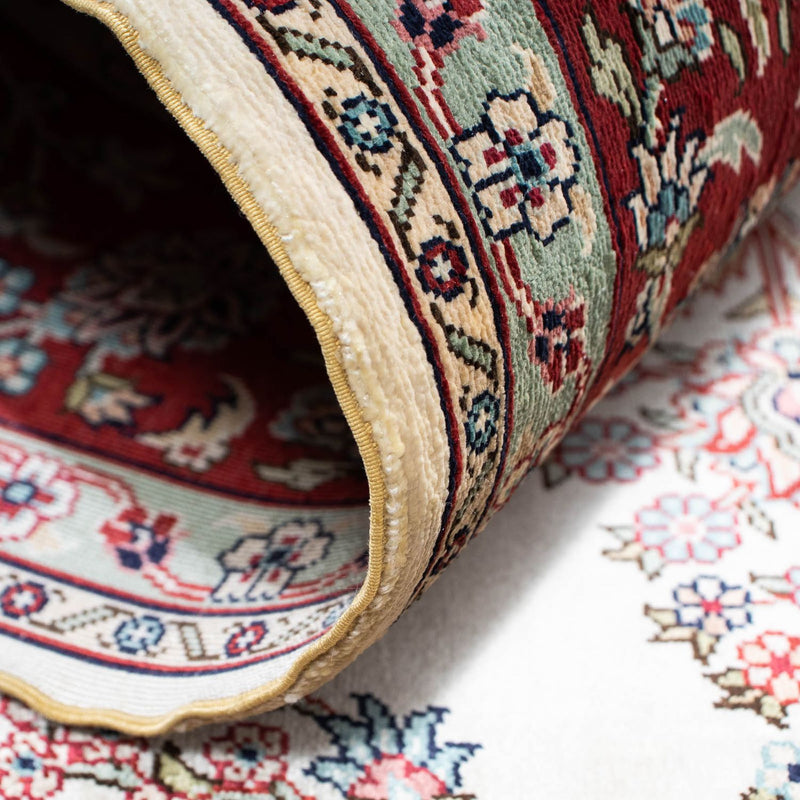 Hereke Teppich 91x137cm - Orientteppich - dunkelrot