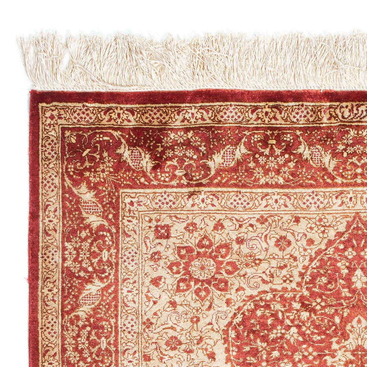 Hereke Teppich 69x122cm - Orientteppich - dunkelrot