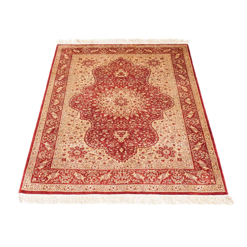 Hereke Teppich 69x122cm - Orientteppich - dunkelrot