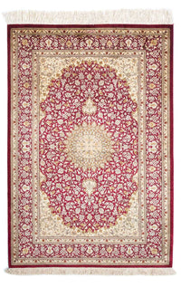 Hereke Teppich 76x122cm - Orientteppich - dunkelrot – product image