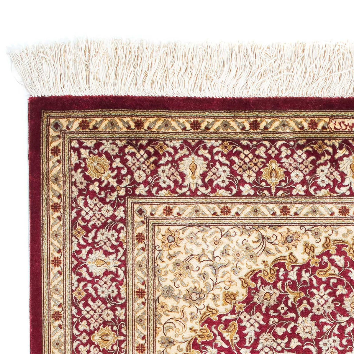 Hereke Teppich 76x122cm - Orientteppich - dunkelrot