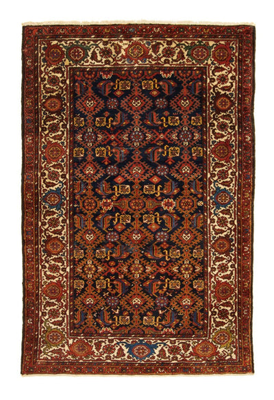 Hamadan Teppich 126x194cm - Perserteppich - dunkelblau
