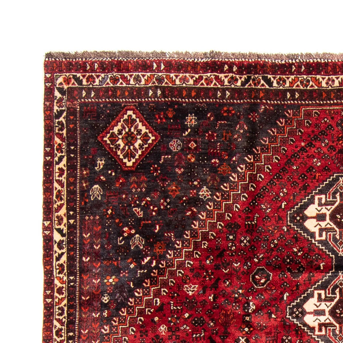 Shiraz Teppich 235x320cm - Perserteppich - dunkelrot